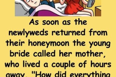A newlywed couple returned from their honeymoon