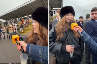 Racegoer stuns onlookers as she reveals a VERY famous comedian is her mother in hilarious viral clip