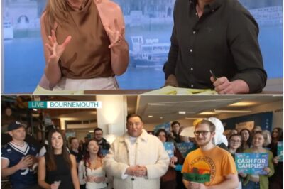 This Morning host Cat Deeley distracts viewers as she HOSTS show in slinky satin top!