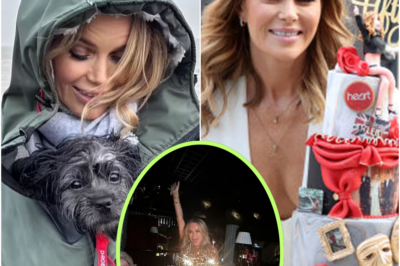Amanda Holden, 54, beams as she enjoys VERY belated birthday CELEBRATIONS with her pals – days after REVEALING she SHARED a bath with her dog!