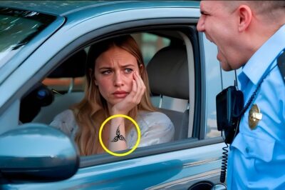Cop Pulls Over a Car, But When He see this sign on her arm, He turns pale