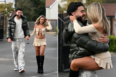 WOWIE  Moment Love Island’s Elma wraps her legs around Sammy in barely-there outfit as they return to Towie after All Stars