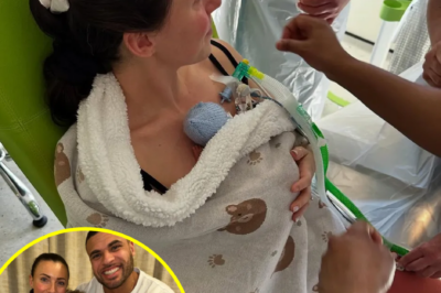 Brave boy: Gladiators star REVEALS baby boy was born PREMATURELY at 23 weeks but is ‘TINY, FRAGILE and FIGHTING’
