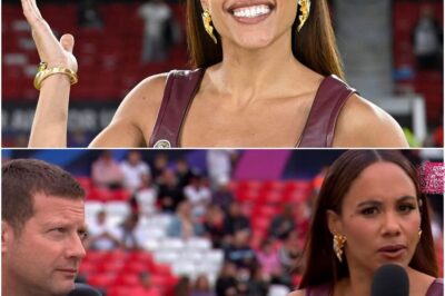 Alex Scott blasted as she wears SKIN-TIGHT red leather to host Soccer Aid: “It’s a football match, not an Ann Summers party” 👀
