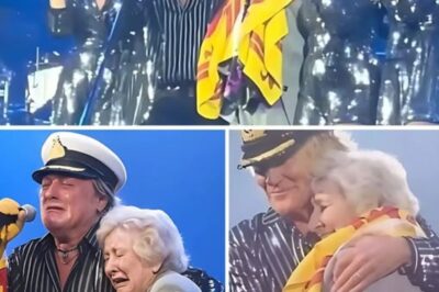 “This is my sister, 94,” Sir Rod Stewart, 78, choked back tears as he gently guided Mary Stewart onto the stage at Edinburgh Castle for a surprise duet of Sailing—a breathtaking finale to his UK Global Hits Tour, The Independent reported. Wrapped in the Royal Banner of Scotland, Mary’s tender, unwavering voice melded with Rod’s raw, raspy croon, silencing the crowd of 8,000 as an overwhelming wave of emotion swept through the historic venue. “She’s been my anchor, my teacher, my heart,” Rod confessed to The Mirror, holding her close as tears streamed down both their faces. The audience was left broken and breathless—witnessing a love so profound and timeless, it shattered every heart in the room