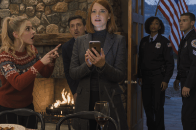 On Christmas Eve, I drove up for snow and silence—deed in my name, key in my hand. Then I froze: porch lights blinking, an American flag stirring on the rail, a white SUV I’m still paying for, and inside… voices and laughter—the sound of ownership that wasn’t mine.