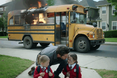 Poor Dad Rescues Twin Girls From Burning School Bus Unaware Their Mother Owns Every Hospital In Amer