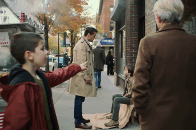 “Daddy… he was in mommy’s belly with me”… Said the son pointing to a homeless boy