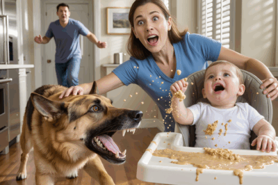 Peaceful Breakfast Blown Apart: K9 Rocky “lunges” at the nanny in the kitchen, sending the baby’s food splattering across the floor — police storm in amid faint cries, a test strip changing color, and a chilling truth laid bare