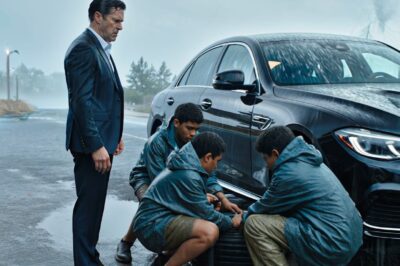 3 Black Boys Help a Billionaire with a Flat Tire — The Next Day, a Black SUV Showed Up at Their House. When a billionaire’s car breaks down in the middle of a storm, he’s left stranded,