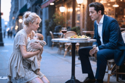 “May I… may I have your leftovers, sir?” — The billionaire looked up, met the young mother’s eyes—and ten minutes later, a single phone call changed everything.