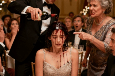 I was doused with an entire bottle of Cabernet over my head in front of his entire family — his mother sneered, “Consider it a lesson.” I said four words and walked out in silence. Sixty days later, my response made them remember that moment forever.