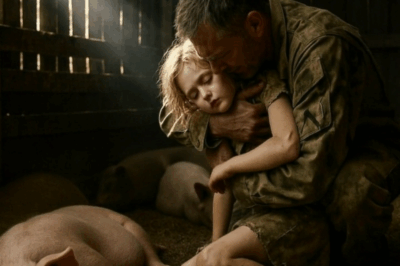 Home from the Army, a dad opens the gate to find his 7-year-old daughter sleeping in a pigpen — ‘she makes the house smell,’ his second wife sneers — 72 hours later, one arrest, a new shelter, and a sign on the door that brought the whole town to tears.