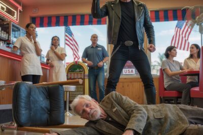 He thought he could humiliate a hero a veteran and walk away, but what happened next turned that diner into the stage for the most unforgettable reckoning the town had ever seen – An arrogant biker struck an 81-year-old veteran inside a small diner, but no one was prepared for the shocking chain of events that followed…