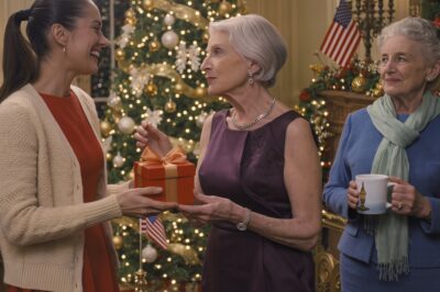 On Christmas Eve, my daughter carefully handed her mother-in-law a sparkling gift worth my entire monthly salary, then turned to me with a light laugh: “Oh, this year we didn’t get you anything,” making the whole room burst into laughter. I just smiled and said, “It’s okay, look what I have here.” When I opened the small box I had brought, and the moment they saw what was inside, the laughter stopped instantly.