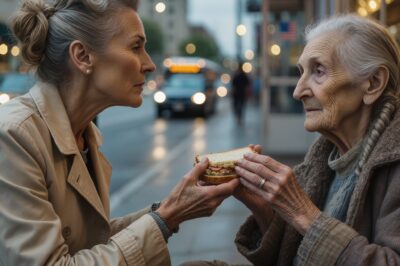 I started a new job after my son told me I should move out, that this house no longer had room for his mother. I took a night-shift cook position at a small diner. Every day I shared a few dollars with a frail old woman on the corner, until one evening she suddenly held my hand, called me “my child,” and promised that tomorrow she would reveal a secret that could change my whole life.